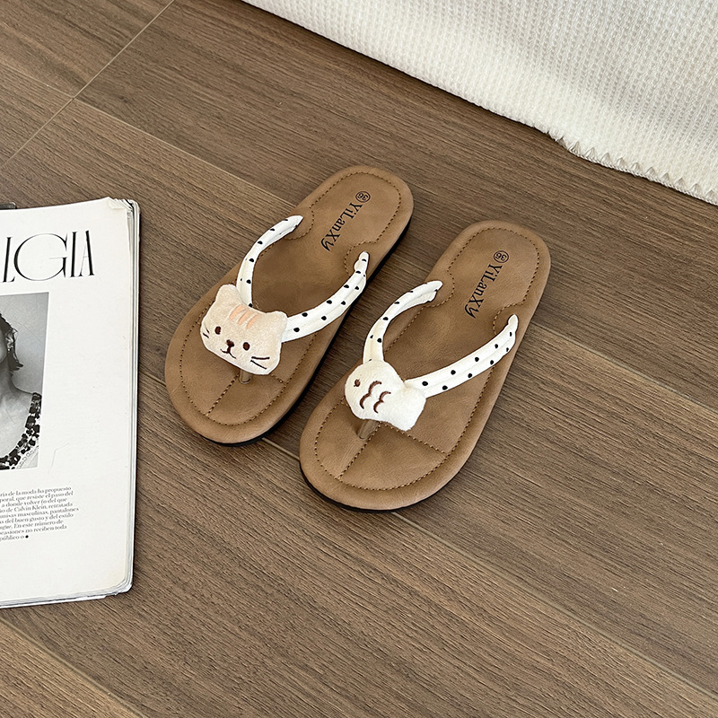 Moteriškos karikatūrų paplūdimio šlepetės su minkšta PVC padu, kvėpuojančios, plokščias padas, pado storis 0–3 cm