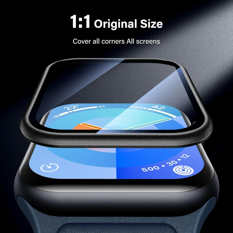 Apple Watch aizsargstikls no kaltā stikla ar izliektām malām