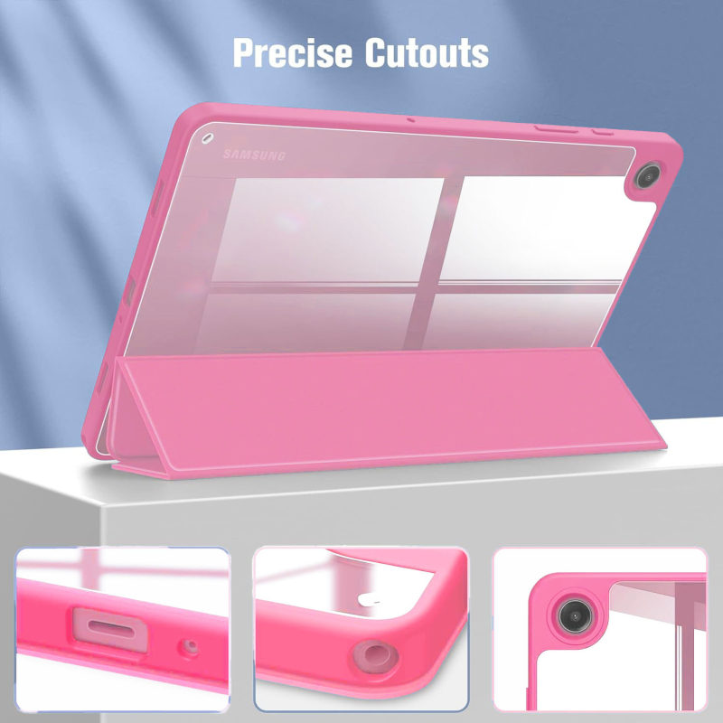 Galaxy Tab A9+ Kryt na tablet, 2-v-1 dizajn, Umelá koža, Proti otlačkom prstov, Podpora režimu spánku, Kompatibilný so Samsung