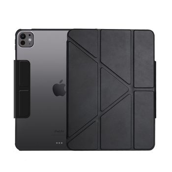 TPU zaštitna futrola s magnetskim odvojivim poklopcem, kompatibilna s iPad Pro 11-inča i iPad Air 6 (2024); mat završetak, Y-oblik trokutastog stalka, otporan na otiske prstiju, otpornost na padove