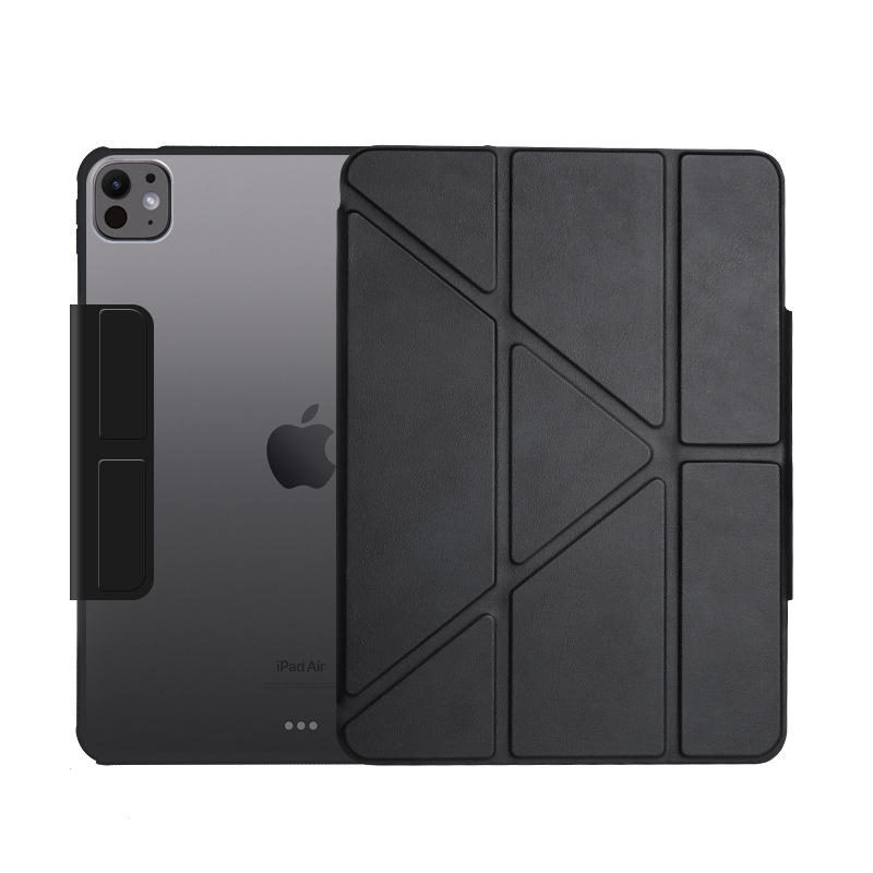 TPU zaštitna futrola s magnetskim odvojivim poklopcem, kompatibilna s iPad Pro 11-inča i iPad Air 6 (2024); mat završetak, Y-oblik trokutastog stalka, otporan na otiske prstiju, otpornost na padove