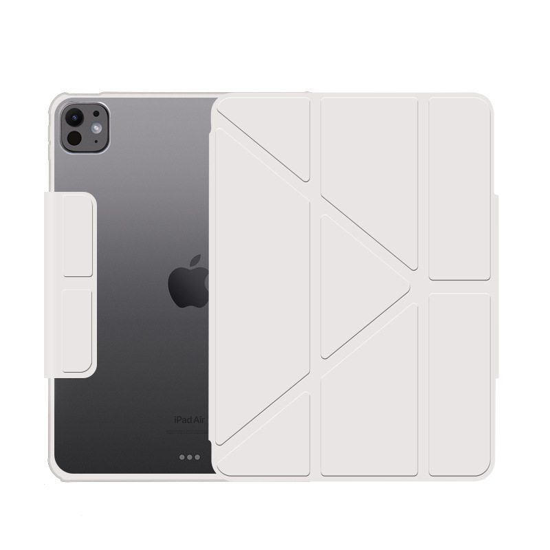 TPU zaštitna futrola s magnetskim odvojivim poklopcem, kompatibilna s iPad Pro 11-inča i iPad Air 6 (2024); mat završetak, Y-oblik trokutastog stalka, otporan na otiske prstiju, otpornost na padove
