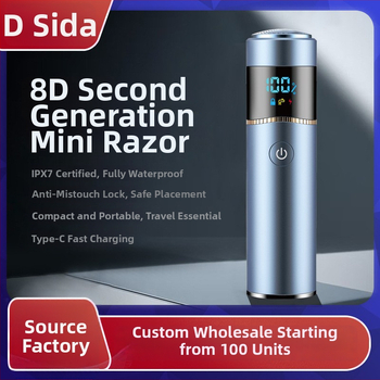 Elektriskā skuvekle ar rotējošu galvu, ūdensizturīga, iebūvēta 1200–2000 mAh akumulatora, darbības laiks 60 minūtes un vairāk, 1 stundu uzlāde, korpuss no alumīnija sakausējuma