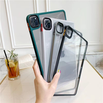 Θήκη προστασίας για iPad Pro, διαφανές σκληρό περίβλημα από σιλικόνη με μαλακές ακμές, αντίσταση σε πτώσεις, ενισχυμένος πάτος κατά της κάμψης, ανάγλυφη επιφάνεια