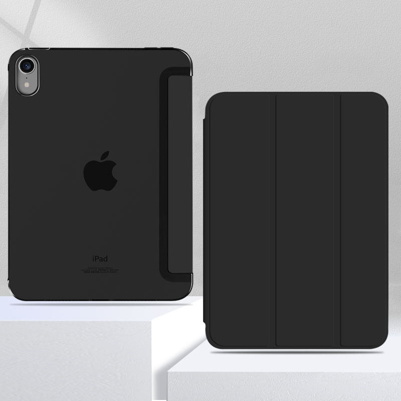  Trojstranný tvrdý obal na tablet pre modely Apple iPad — plastový materiál, multifunkčný minimalistický dizajn, podpora režimu spánku, adhezívna zadná strana