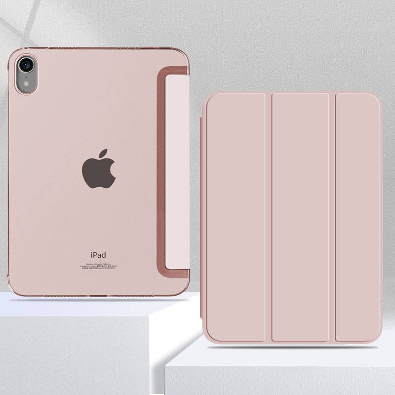  Trojstranný tvrdý obal na tablet pre modely Apple iPad — plastový materiál, multifunkčný minimalistický dizajn, podpora režimu spánku, adhezívna zadná strana