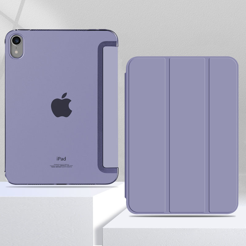  Trojstranný tvrdý obal na tablet pre modely Apple iPad — plastový materiál, multifunkčný minimalistický dizajn, podpora režimu spánku, adhezívna zadná strana