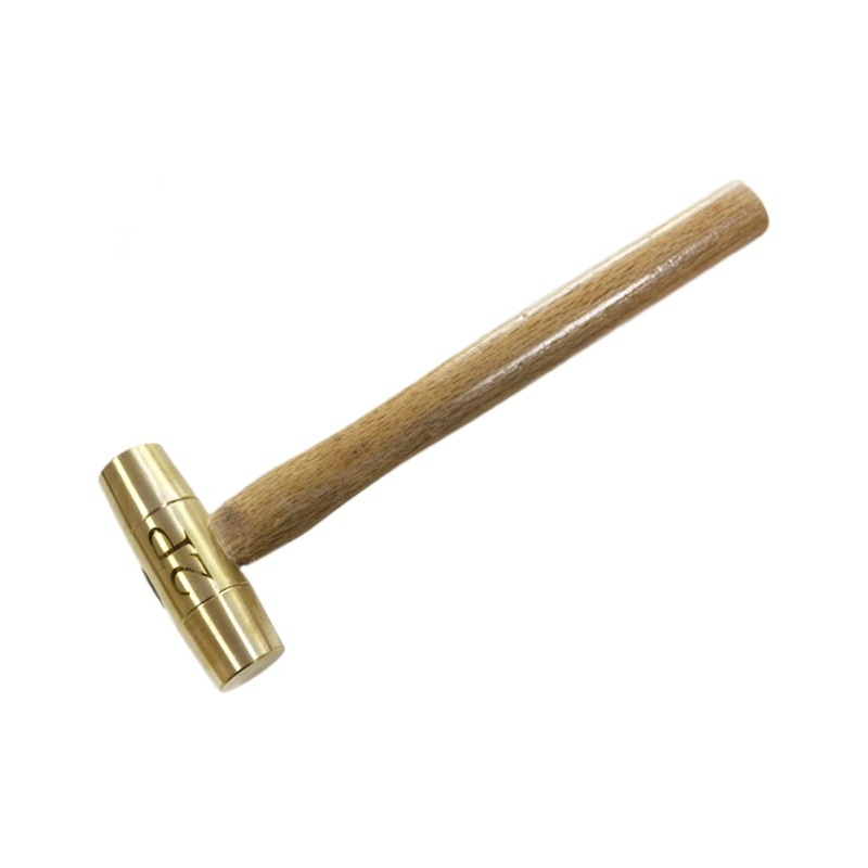 Ορείχαλκινό σφυρί με ξύλινο χερούλι και στρογγυλή κεφαλή, ασφαλές για εύφλεκτες/εκρηκτικές συνθήκες, χωρίς σπινθήρες