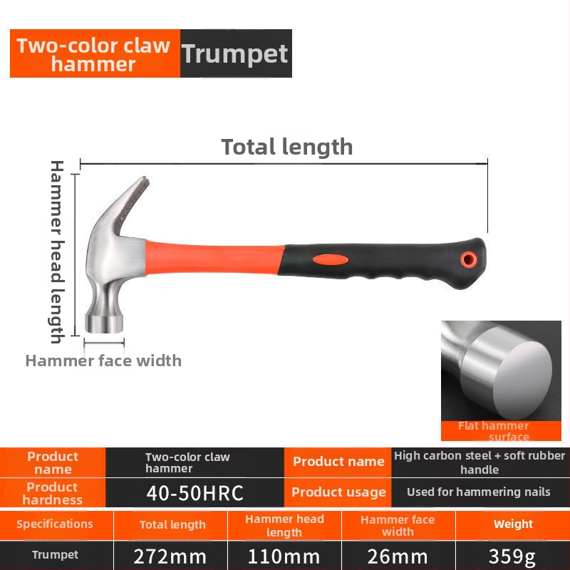 Πολυλειτουργικό οικιακό σφυρί με αφαίρεση καρφιών – ξυλουργικό σφυρί, φορητό διπλής όψης (Μάρκα: Unique Item; Υλικό: Άγνωστο κράμα; Κωδικός προϊόντος: L6XCl2vP3DJ51+cqloEzGHn8n7o=)