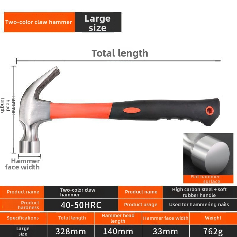 Πολυλειτουργικό οικιακό σφυρί με αφαίρεση καρφιών – ξυλουργικό σφυρί, φορητό διπλής όψης (Μάρκα: Unique Item; Υλικό: Άγνωστο κράμα; Κωδικός προϊόντος: L6XCl2vP3DJ51+cqloEzGHn8n7o=)