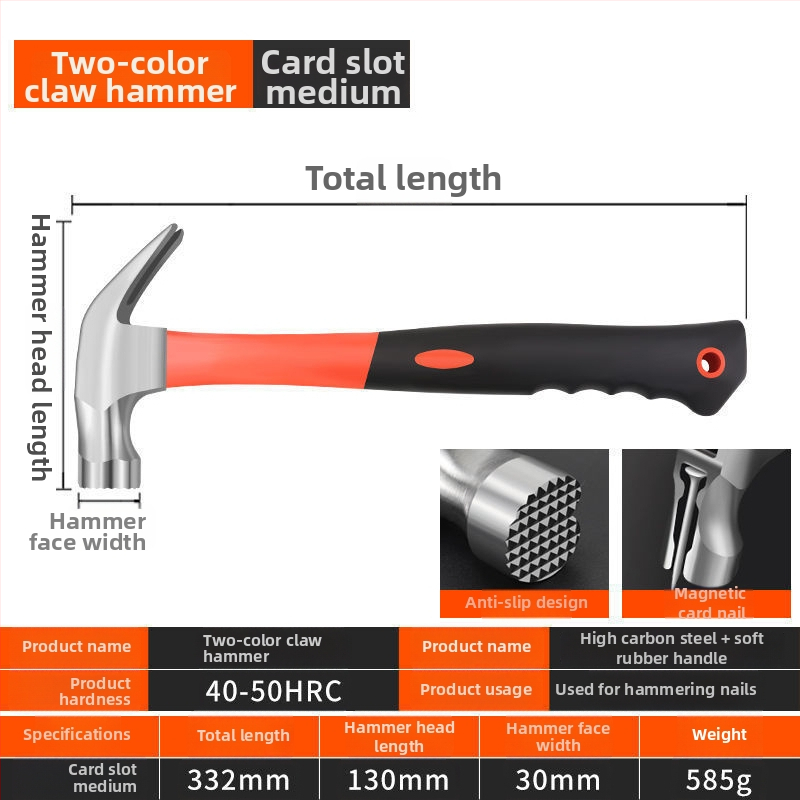 Πολυλειτουργικό οικιακό σφυρί με αφαίρεση καρφιών – ξυλουργικό σφυρί, φορητό διπλής όψης (Μάρκα: Unique Item; Υλικό: Άγνωστο κράμα; Κωδικός προϊόντος: L6XCl2vP3DJ51+cqloEzGHn8n7o=)