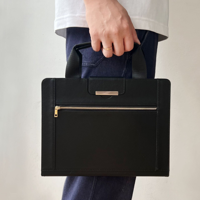 Pouzdro na iPad z umelej kože so zipsom, ručne vyrobené, obchodný štýl, pre Apple iPad, proti nárazom, odolné proti opotrebeniu, ochrana proti pádom