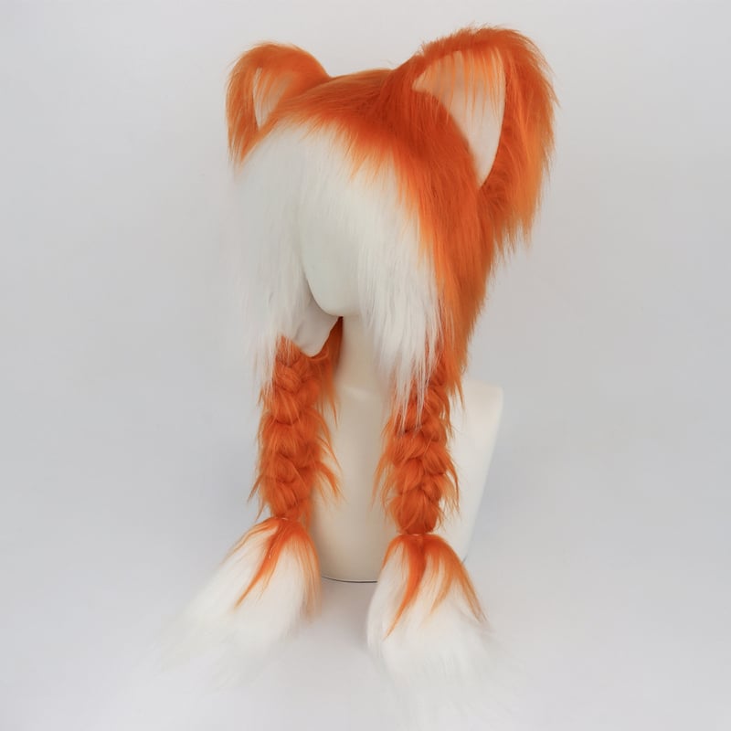 Плюшена шапка с котешки уши, Y2K вдъхновение, за възрастни; Марка: New Domain; За възрастни; Лято 2024