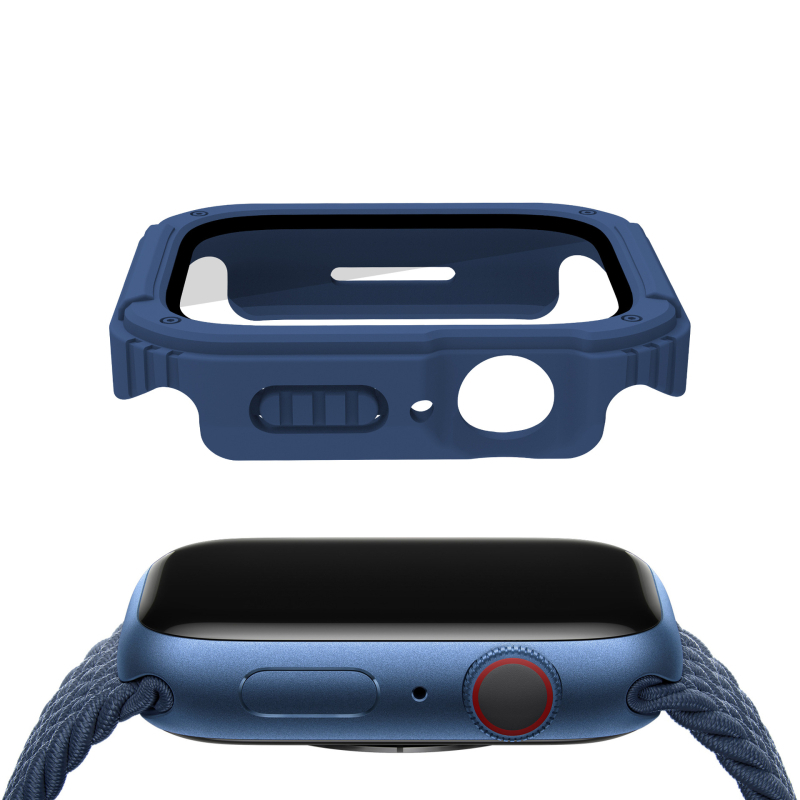 Carcasă de protecție Apple Watch 49mm, cu protecție a ecranului integrată, TPU+PC