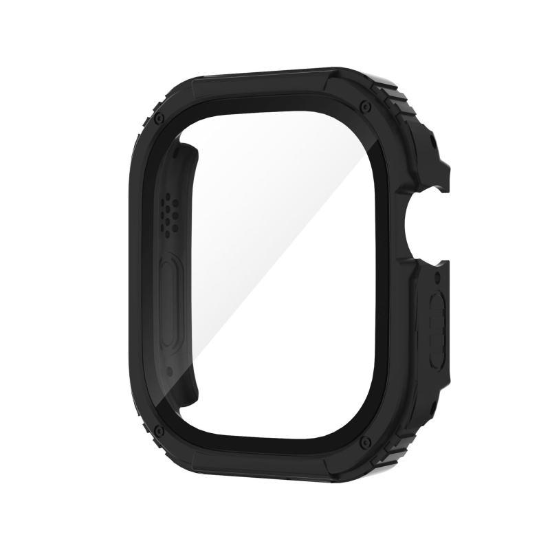 Carcasă de protecție Apple Watch 49mm, cu protecție a ecranului integrată, TPU+PC