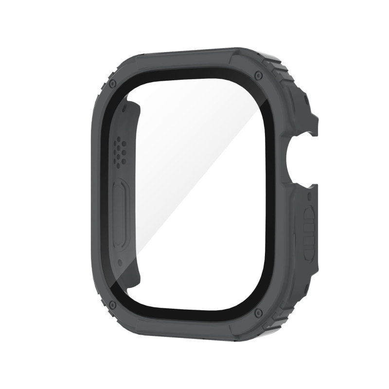 Carcasă de protecție Apple Watch 49mm, cu protecție a ecranului integrată, TPU+PC
