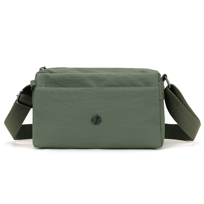 Crossbody torba - urbani minimalistički stil, Oxford plat, horizontalni kvadratni oblik, zatvaranje na zip