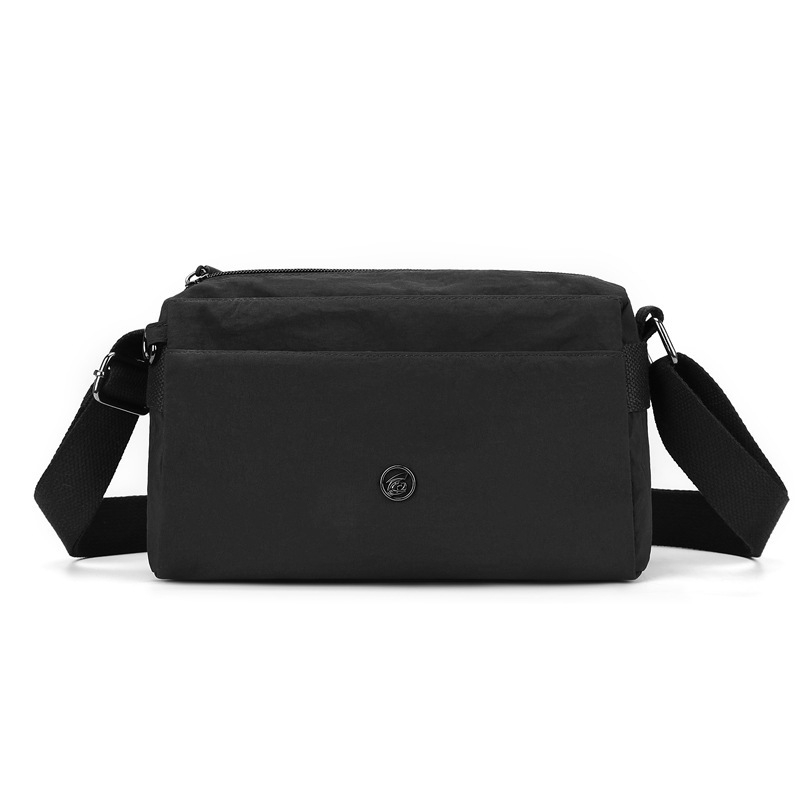 Crossbody torba - urbani minimalistički stil, Oxford plat, horizontalni kvadratni oblik, zatvaranje na zip
