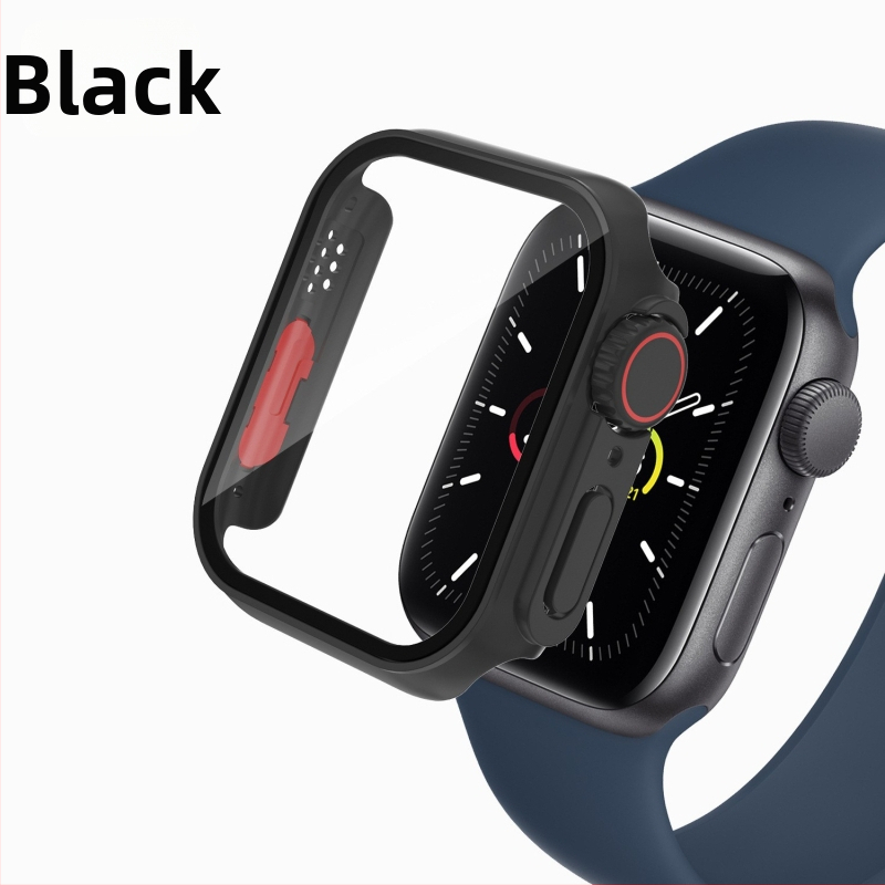 Ochranný kryt na Apple Watch kompatibilný s iWatch 7/8, PC materiál, s integrovanou ochranou obrazovky (Kompatibilita: iWatch 7/8; Materiál: PC; Ochrana obrazovky: Integrovaná)