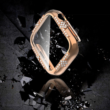 Kućište za Apple Watch S9 s PC oblogom i dijamantnim ukrašavanjem, s integriranim zaštitnim filmom (iwatch786)