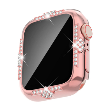 Kućište za Apple Watch S9 s PC oblogom i dijamantnim ukrašavanjem, s integriranim zaštitnim filmom (iwatch786)