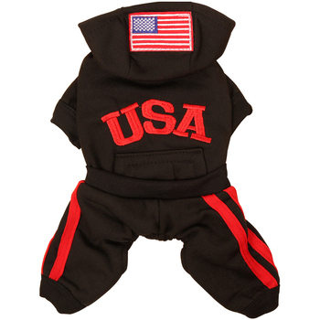 Зимно кучешко палто с качулка, полиестер, стил Leisure, Leshuang Pet Tools, облекло за домашни любимци