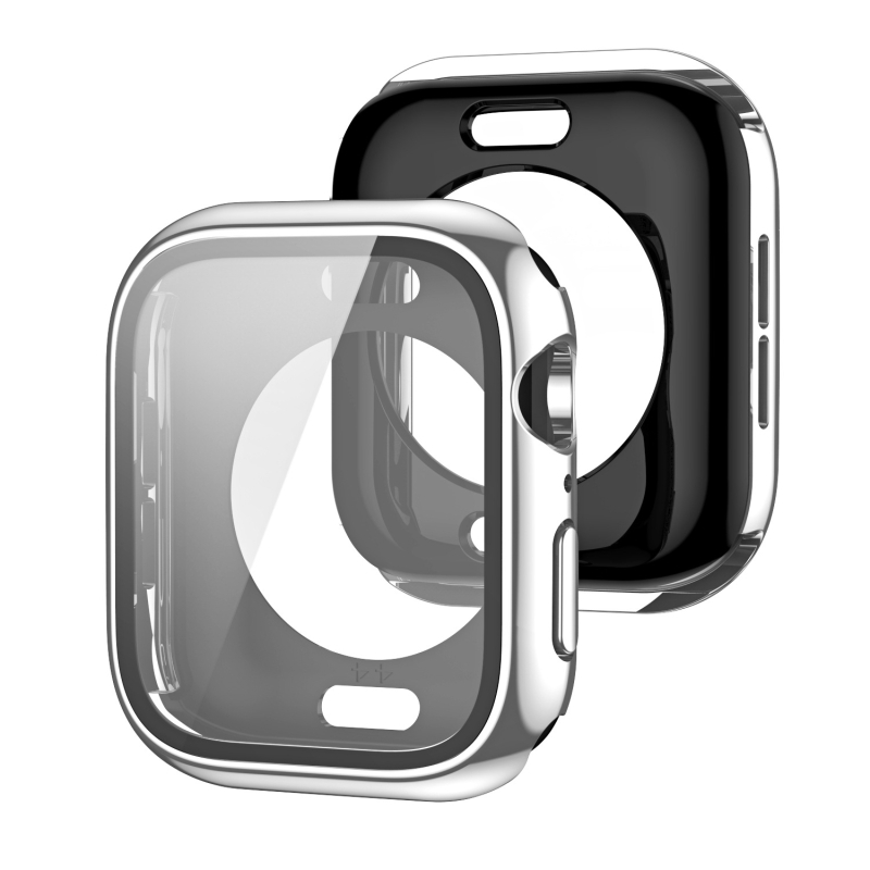 Carcasă Apple Watch Ultra cu acoperire completă față-spate, PC cu finisaj electroplacat și folie temperată, design integrat