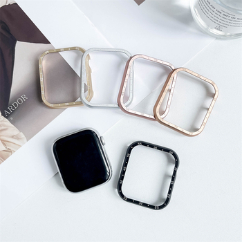 Carcasă de protecție pentru Apple Watch cu ramă laterală din aliaj de aluminiu (aliaj de aluminiu, ramă laterală, compatibilă cu Apple Watch)