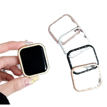 Carcasă de protecție pentru Apple Watch cu ramă laterală din aliaj de aluminiu (aliaj de aluminiu, ramă laterală, compatibilă cu Apple Watch)