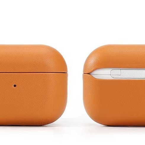 Roland Shell zaštitno kućište od prave kože za AirPods Pro3, s reljefnim utiskom, kompatibilno s Apple AirPods Pro3