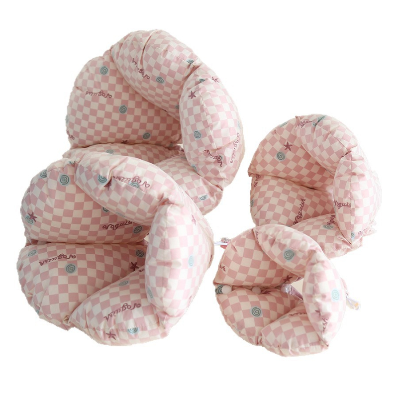 Guler Elizabethan pentru pisici și câini – formă scoică, material textil, model desen animat, guler cu pernă, protecție împotriva zgârieturilor și mușcăturilor, universal