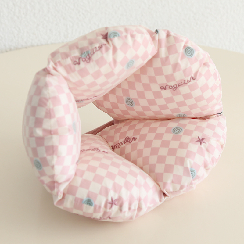 Guler Elizabethan pentru pisici și câini – formă scoică, material textil, model desen animat, guler cu pernă, protecție împotriva zgârieturilor și mușcăturilor, universal