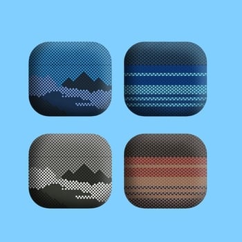 Zaštitno kućište AirPods - uzorak alpinskog karbonskog vlakna, film od kože krokodila, opća namjena, kompatibilno s Apple AirPods