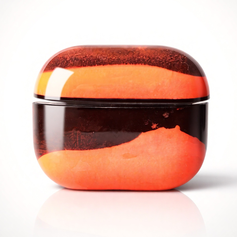 AirPods Pro 3 védőtok, merev tok, PC anyag, injekciós öntés, testreszabható, folyékony homok fluoreszcens megjelenéssel