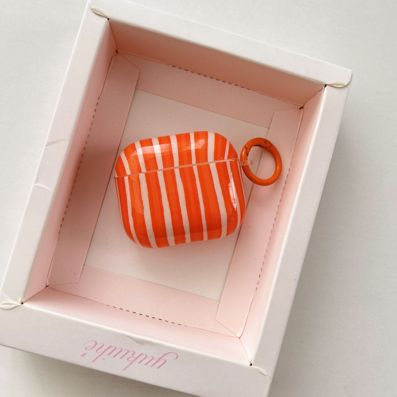 AirPods кейс за трето поколение и Pro второ поколение – нишов уникален дизайн с ивици, IMD материал, гравиране, възможност за персонализация, Apple съвместим