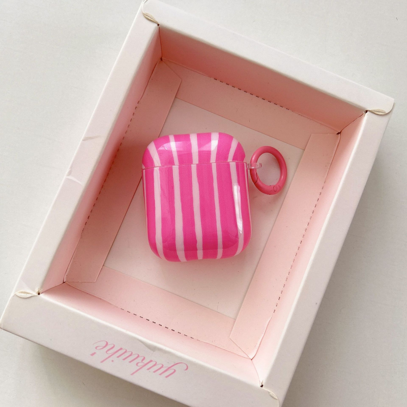 AirPods кейс за трето поколение и Pro второ поколение – нишов уникален дизайн с ивици, IMD материал, гравиране, възможност за персонализация, Apple съвместим