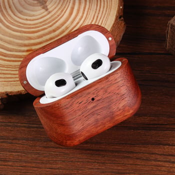 Drvena kutija od orašćevog drveta za AirPods Pro 2 i AirPods 3 – zaštita od padova, potpuno kućište za slušalice