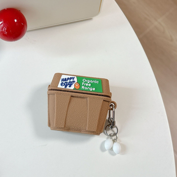 Egg Box силиконов защитен калъф за Apple AirPods Pro 2/3/4 - ембосирана текстура, универсална съвместимост, възможност за персонализация | Chaoxinmao