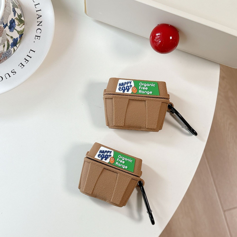 Egg Box силиконов защитен калъф за Apple AirPods Pro 2/3/4 - ембосирана текстура, универсална съвместимост, възможност за персонализация | Chaoxinmao