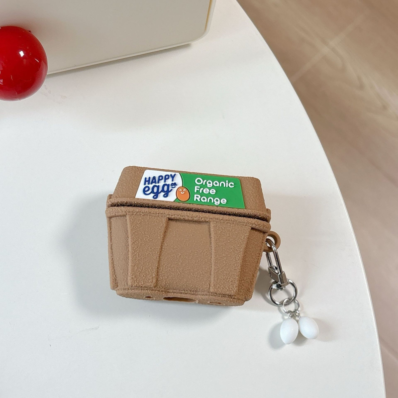 Egg Box силиконов защитен калъф за Apple AirPods Pro 2/3/4 - ембосирана текстура, универсална съвместимост, възможност за персонализация | Chaoxinmao