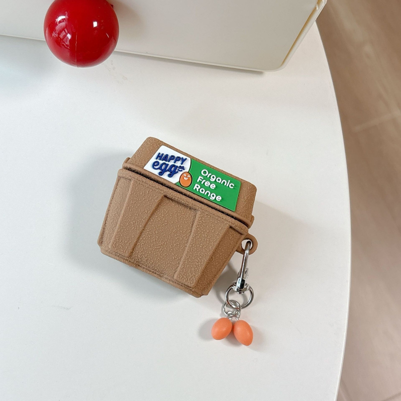 Egg Box силиконов защитен калъф за Apple AirPods Pro 2/3/4 - ембосирана текстура, универсална съвместимост, възможност за персонализация | Chaoxinmao