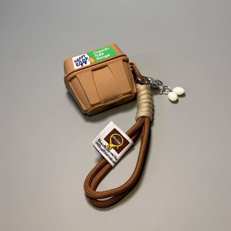 Egg Box силиконов защитен калъф за Apple AirPods Pro 2/3/4 - ембосирана текстура, универсална съвместимост, възможност за персонализация | Chaoxinmao