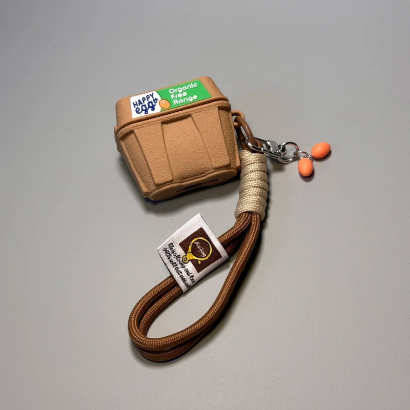 Egg Box силиконов защитен калъф за Apple AirPods Pro 2/3/4 - ембосирана текстура, универсална съвместимост, възможност за персонализация | Chaoxinmao