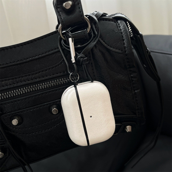 AirPods Pro защитен твърд калъф – имитационна кожа с релефен cowhide модел, универсален за Apple AirPods Pro поколения 1–4, против изпускане