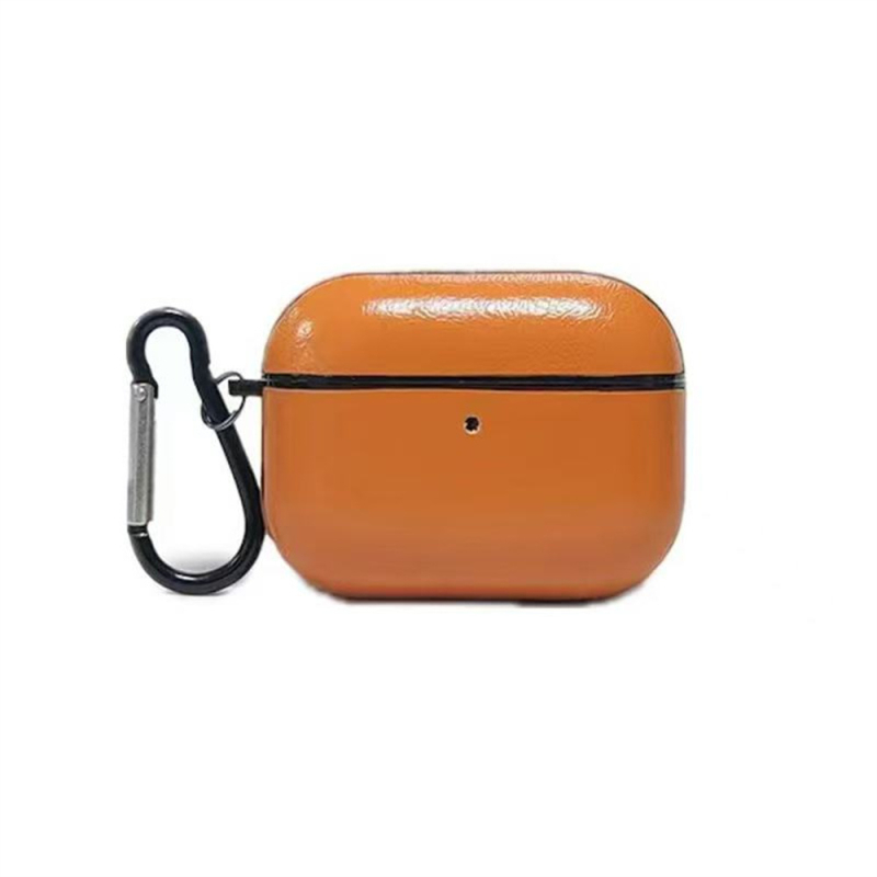 AirPods Pro защитен твърд калъф – имитационна кожа с релефен cowhide модел, универсален за Apple AirPods Pro поколения 1–4, против изпускане