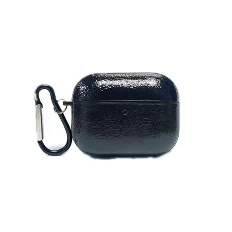 AirPods Pro защитен твърд калъф – имитационна кожа с релефен cowhide модел, универсален за Apple AirPods Pro поколения 1–4, против изпускане