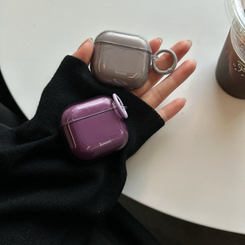 Ins stil minimalistična prozirna jednobojna futrola za AirPods 4/3, kompatibilna s Apple Bluetooth slušalicama