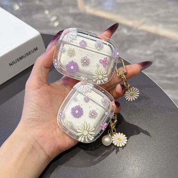Prozirna Sakura zaštitna futrola za Apple AirPods 4, okruglog oblika, bežični Bluetooth