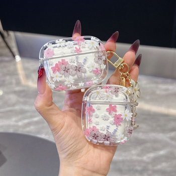 Prozirna Sakura zaštitna futrola za Apple AirPods 4, okruglog oblika, bežični Bluetooth