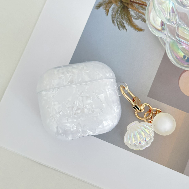 AirPods 4 TPU puha héj védőtok, kagyló minta, hőátvitel, testreszabható